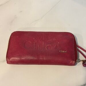 Pink Leather Chloe Wallet
